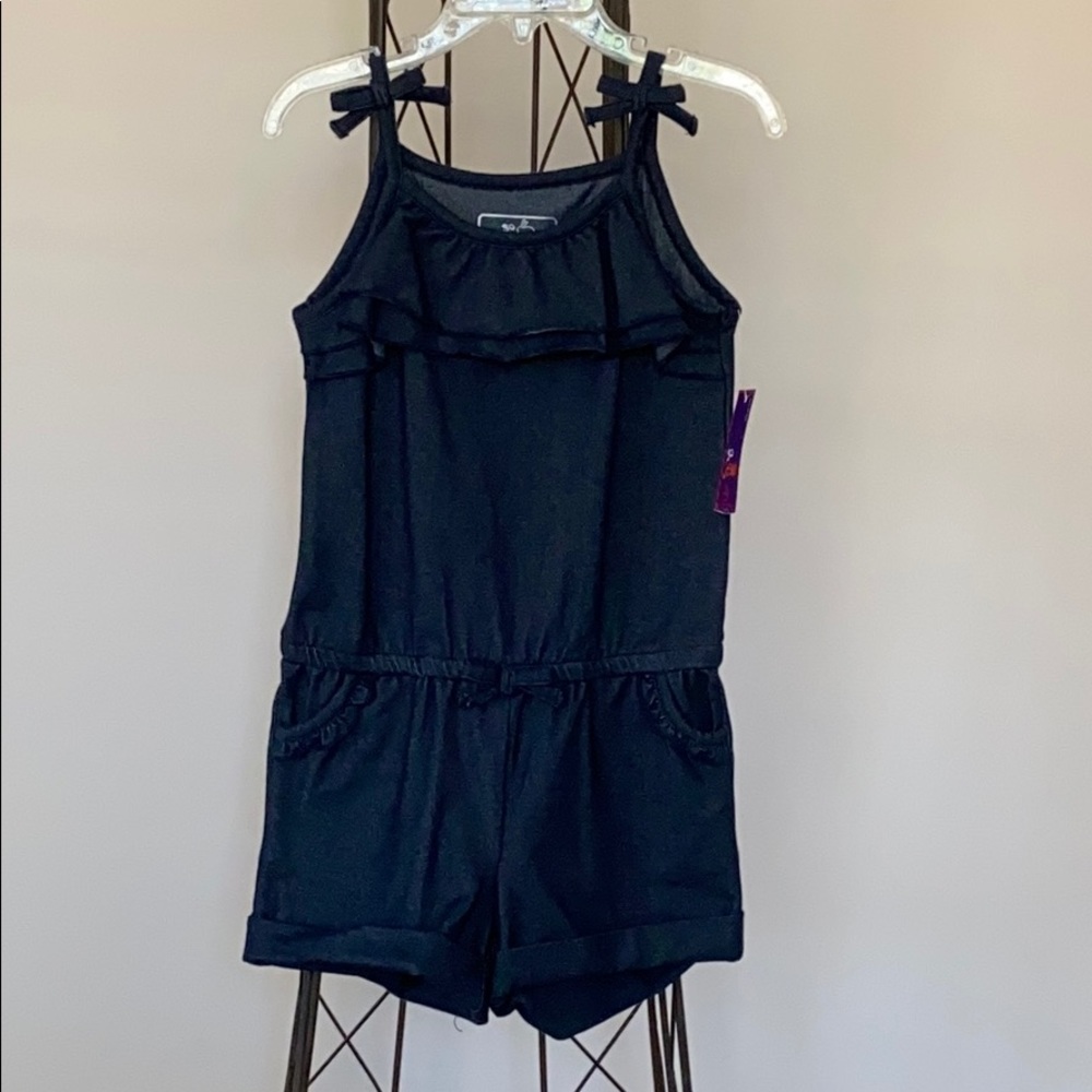 Girls jegging ruffled romper